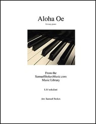 Aloha Oe piano sheet music cover Thumbnail